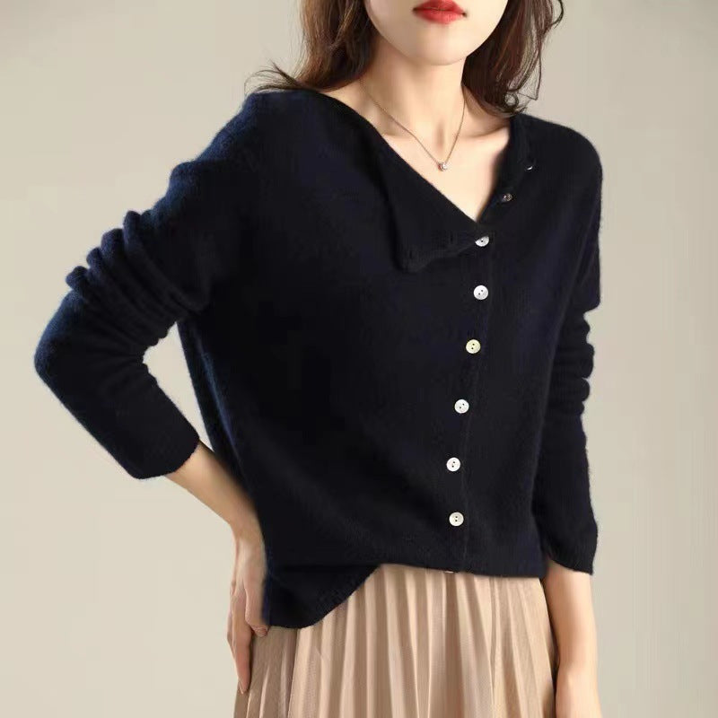 Dames Gebreide Cardigan | Lang, Asymmetrisch