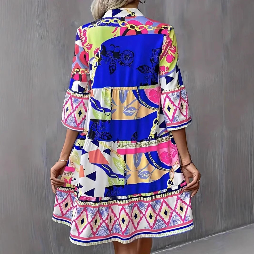 Dames Kleurrijke zomerjurk | Mini