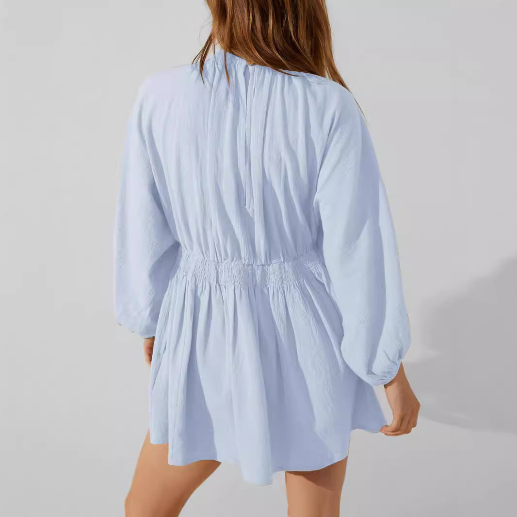Dames Diepe-hals zomerjurk | Mini