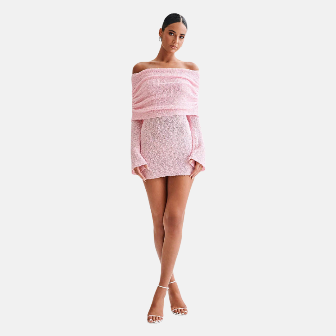 Dames Off-shoulder Partykleid | Mini
