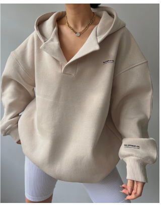 Felpa estiva da donna | Oversize, con cappuccio