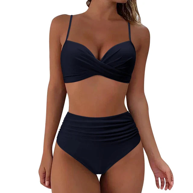 Dames Modieuze Zomer Bikini Set | Hoog Taille, Gewatteerd