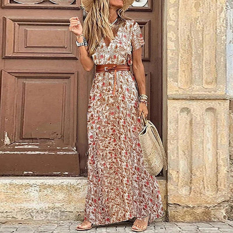 Dames Vintage luchtige zomerjurk | Maxi