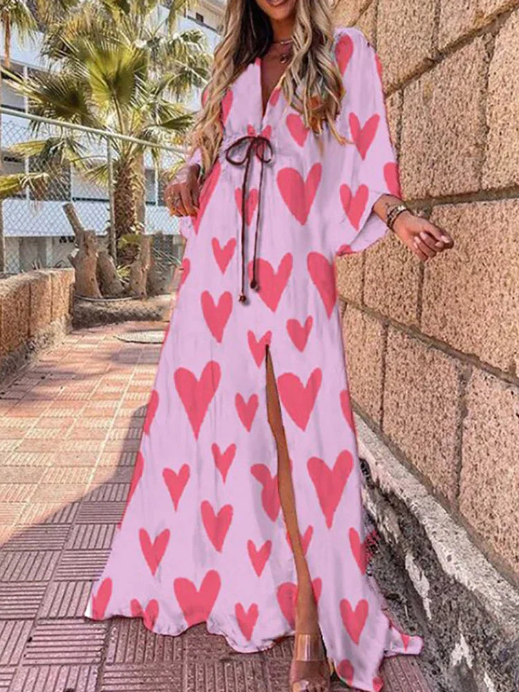 Abito estivo leggero da donna con motivo colorato | Maxi