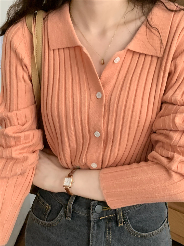 Dames Casual Zomer Pullover | Langarm, Geribbeld