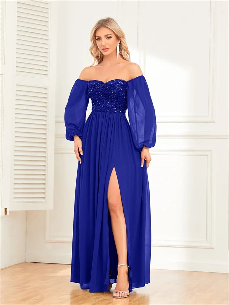 Abito da sera Gala in Chiffon per Donne | Maxi