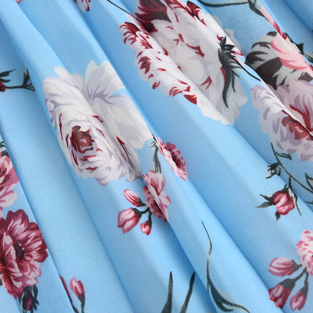 Abito Estivo Midi Plissettato Elegante per Donne