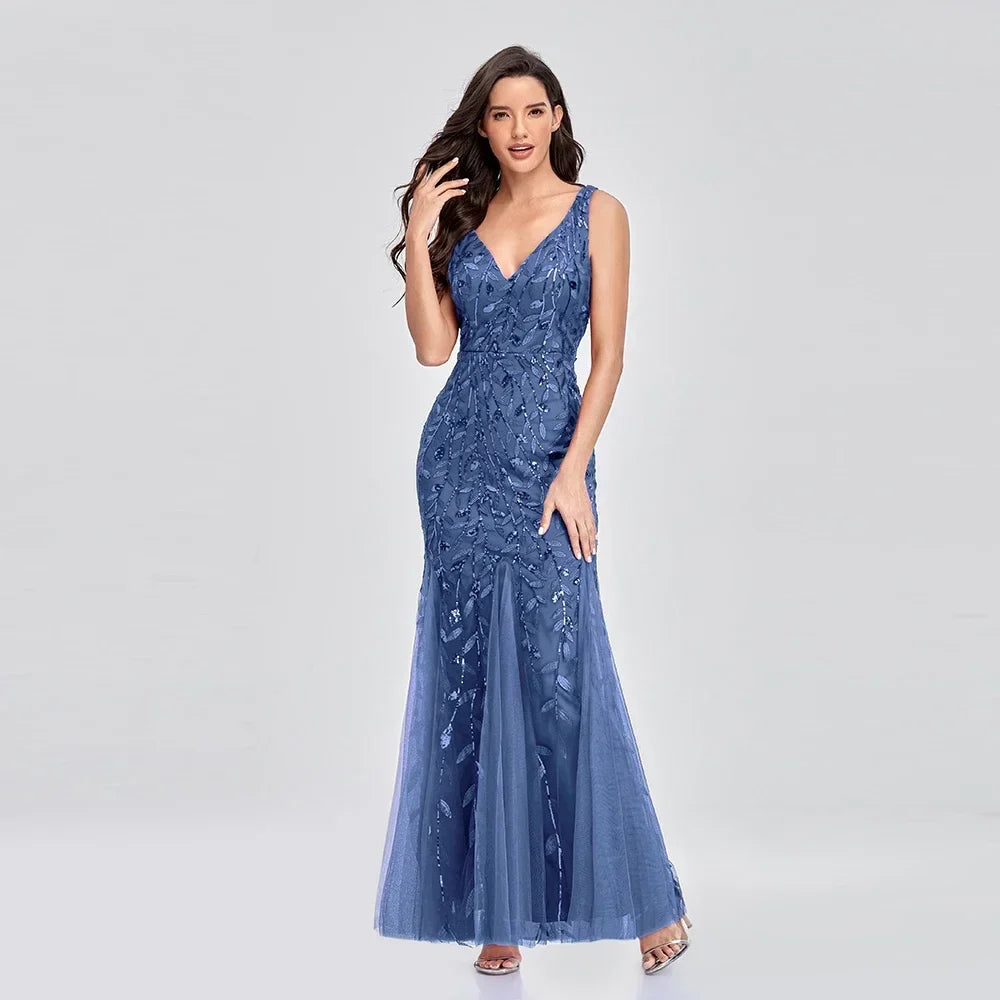 Dames Pailletten Gala Avondjurk | Maxi