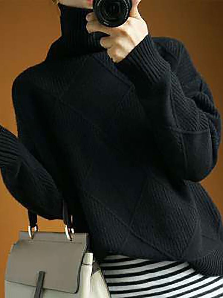 Dames Winter Coltrui | Lang, Met Structuurpatroon