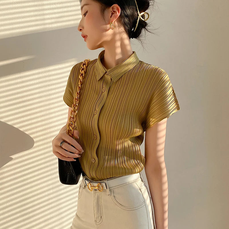 Dames Elegante Zomer Hemd | Kurzarm, Lichtgewicht