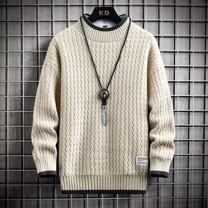 Maglione a quadri da uomo | Stile collo alto caldo