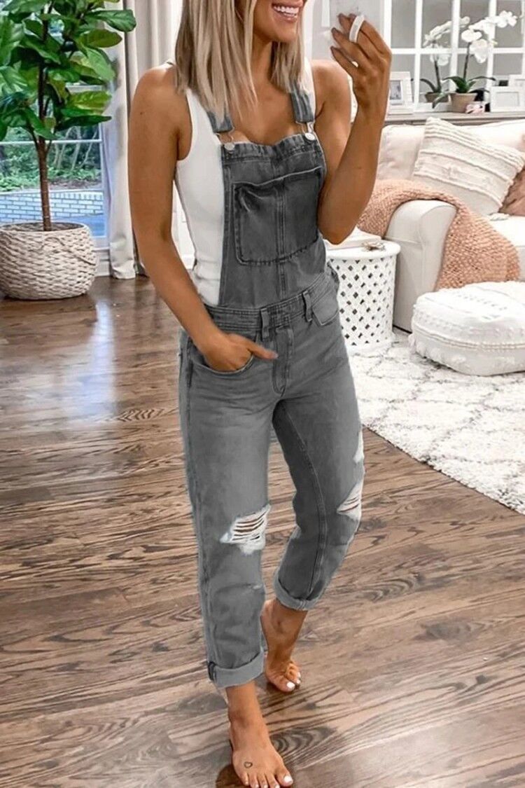 Tuta jeans da donna | Stile di abbigliamento casual