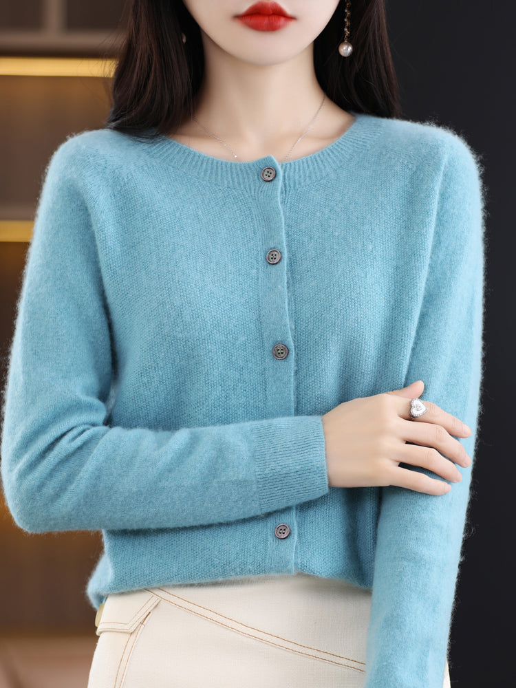 Cardigan autunnale da donna | Lungo, con bottoni