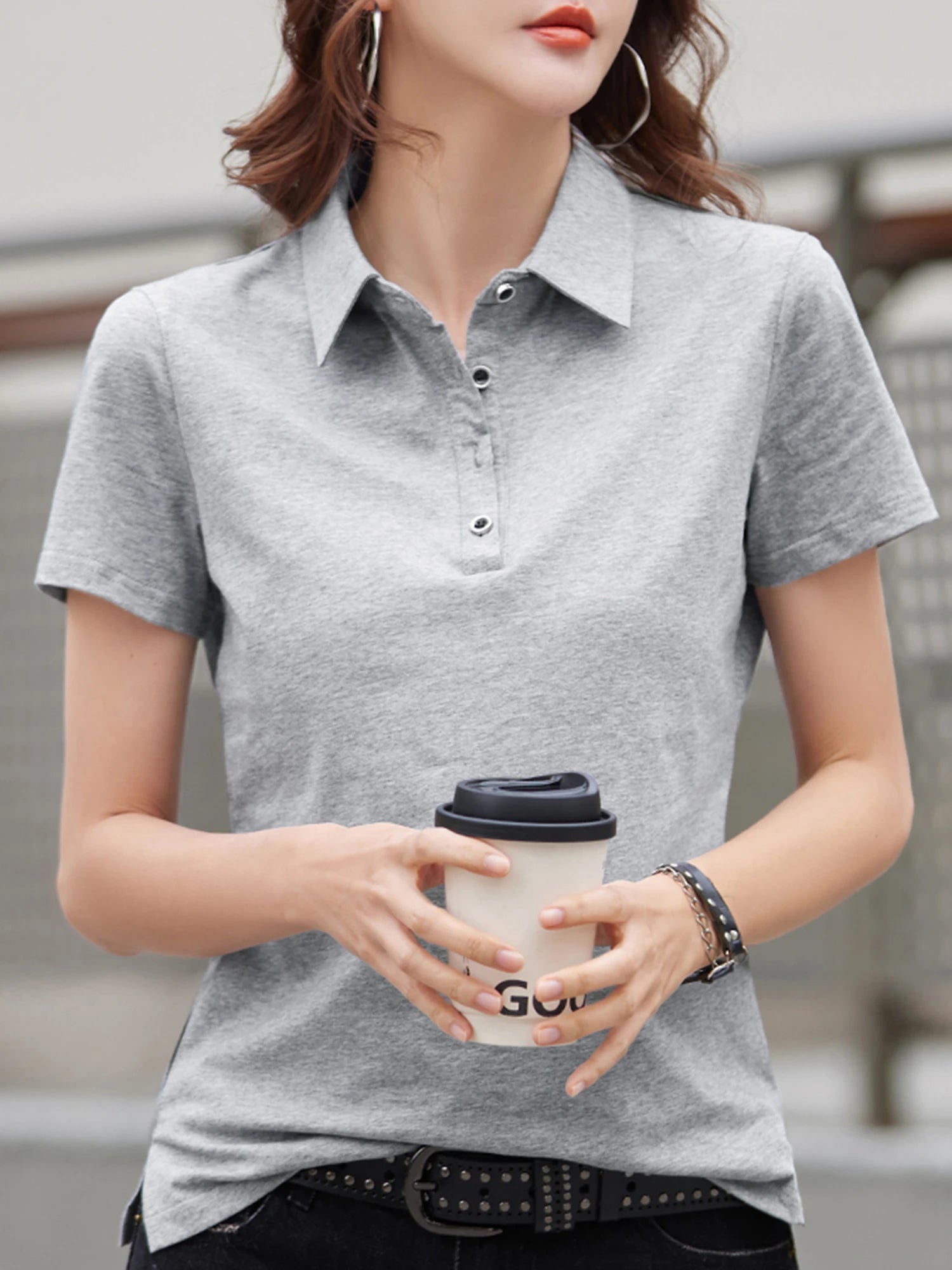 Dames Sportieve Zomer Poloshirt | Kurzarm