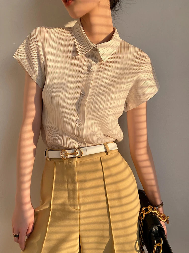 Dames Elegante Zomer Hemd | Kurzarm, Lichtgewicht