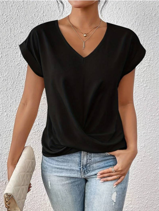 Top Elegante Estivo da Donna | Scollo a V, Davanti Annodato