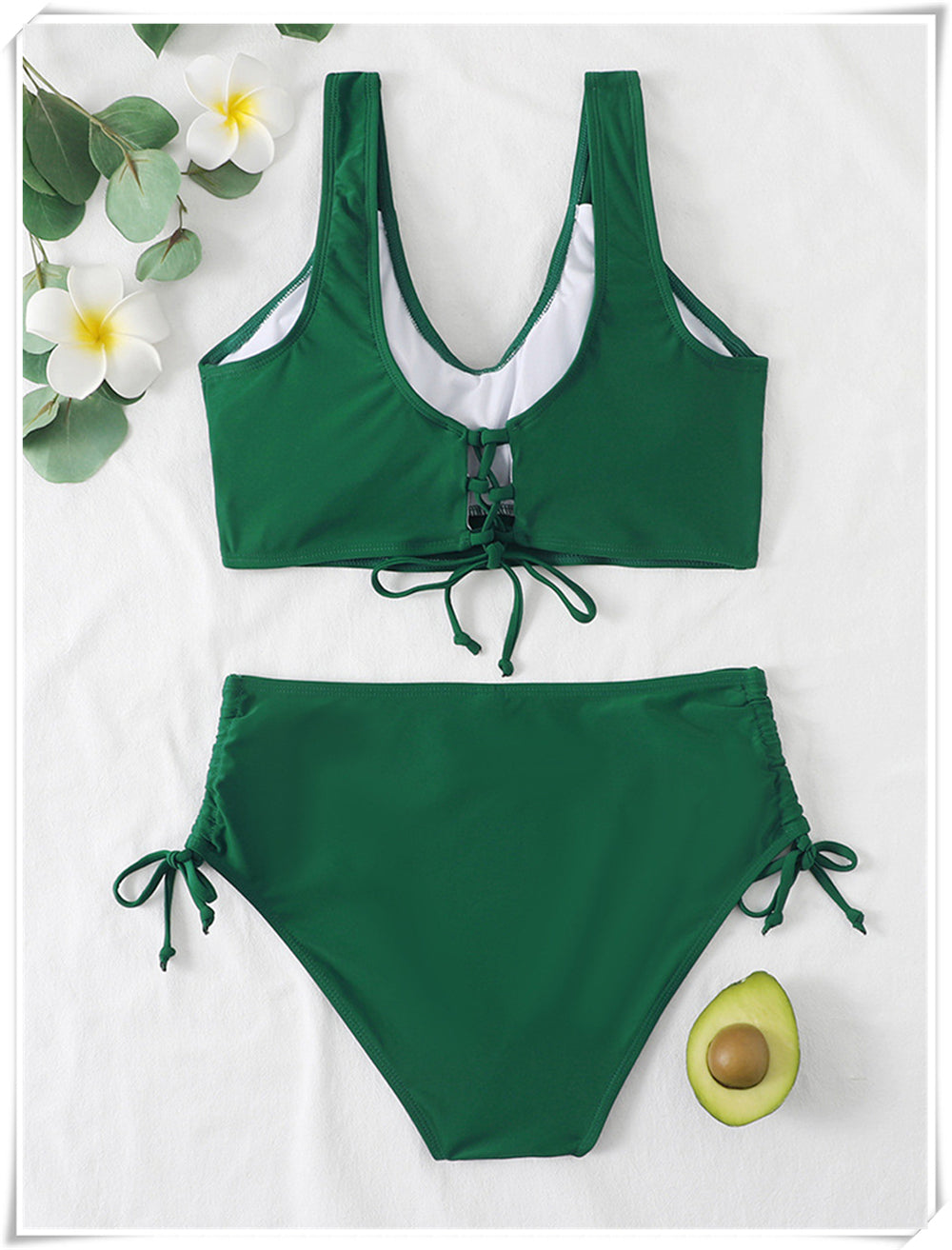 Dames Zomer Bikini | Hoge Taille, Wrap-Top