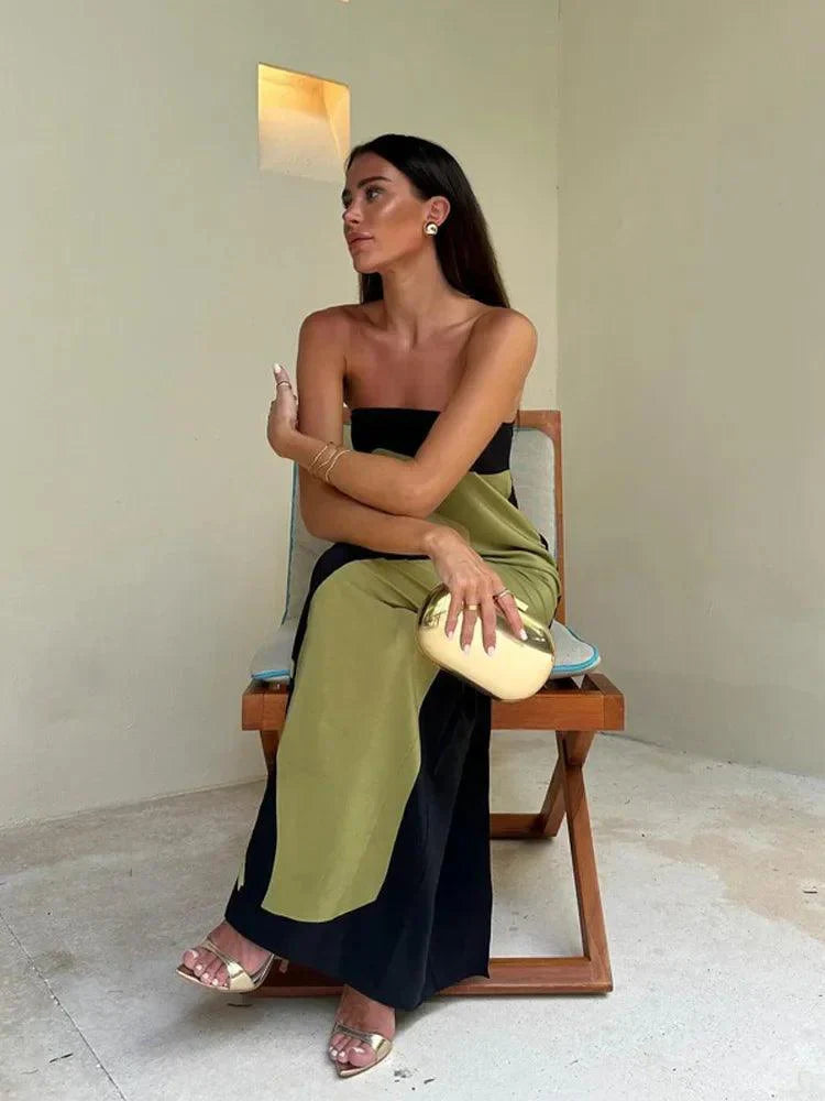 Abito estivo elegante da donna con stampa astratta | Maxi