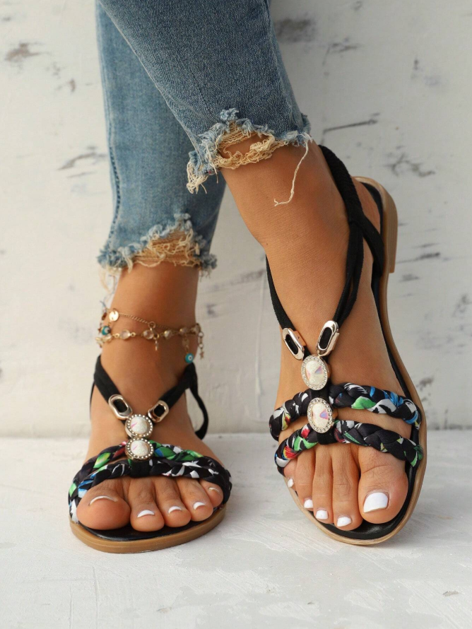 Dames Elegante Sandalen | Gevlochten Bandjes