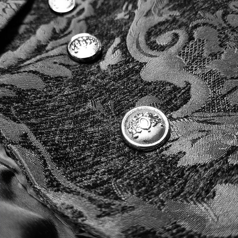 Heren Gothic Steampunk Jas – Lange Mouw Victoriaans