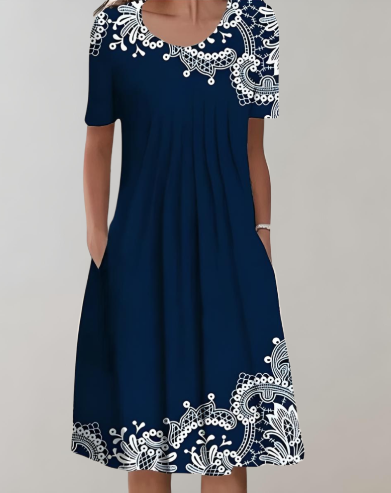 Abito estivo elegante da donna con stampa floreale | Midi