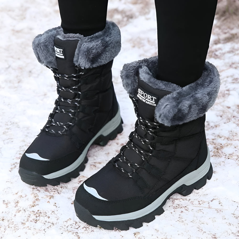 Dames Waterdichte Winterlaarzen – Warm Gevoerd Platform