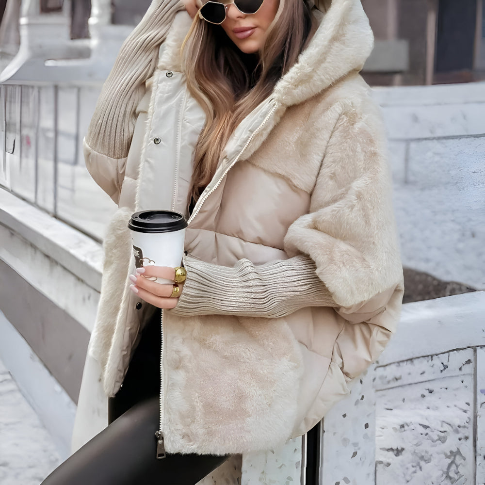 Dames Oversized Gewatteerde Winterjas – Warm Capuchon