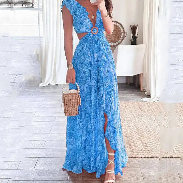 Dames Elegante Luchtige Zomerjurk | Maxi