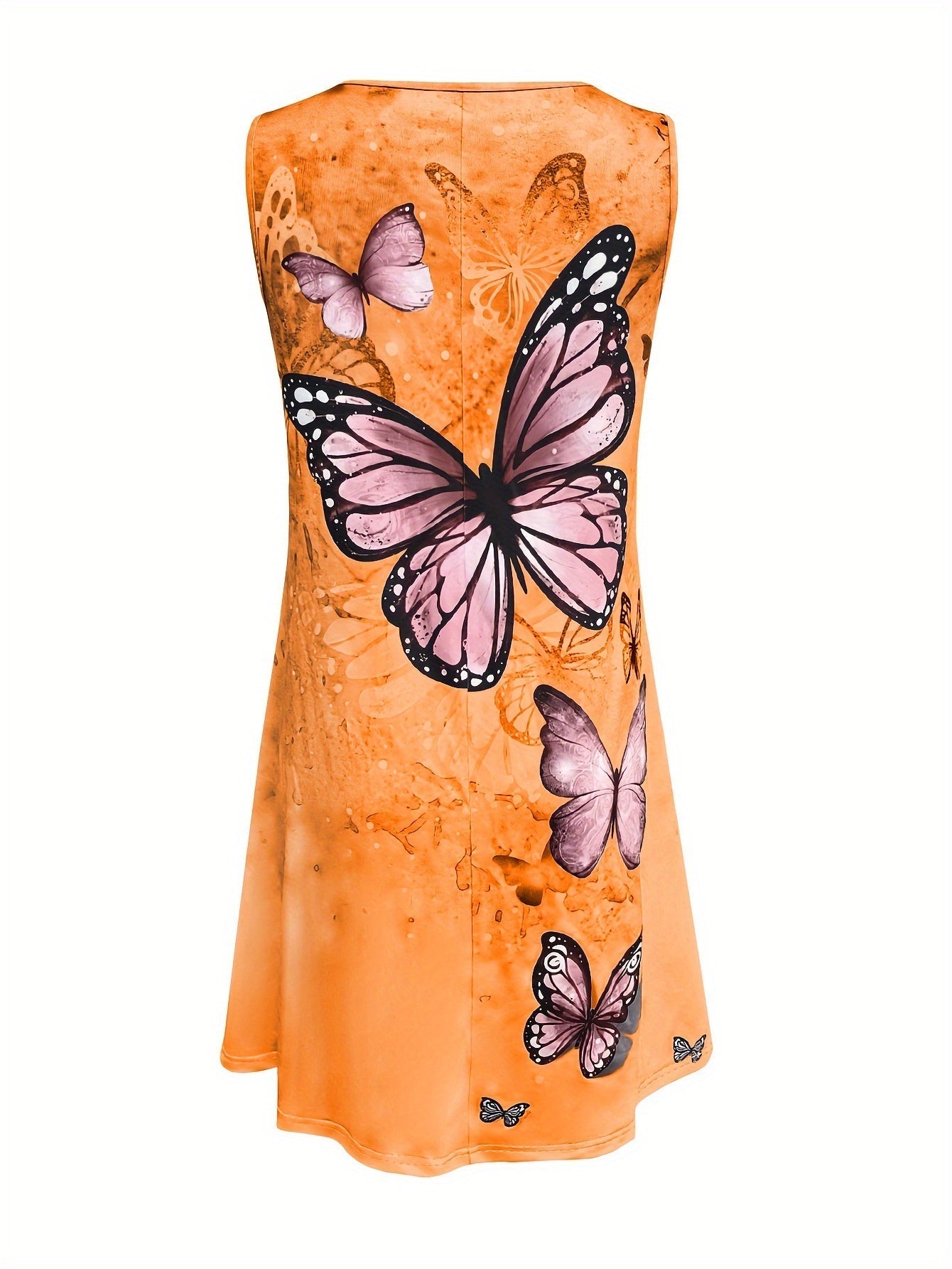 Dames Luchtige Vlinderprint Zomerjurk | Mini