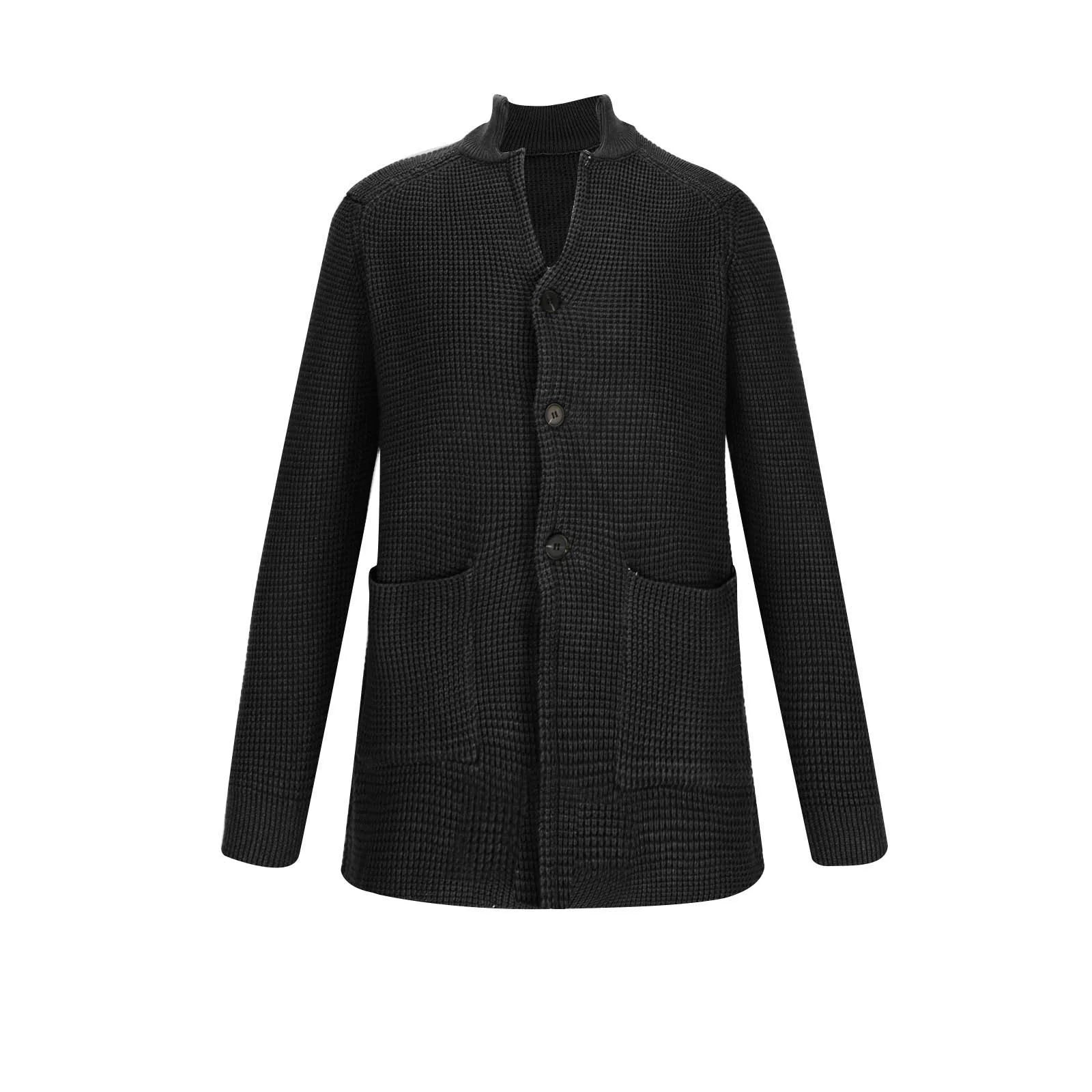 Heren Gebreide Cardigan | Lang, Gestructureerd