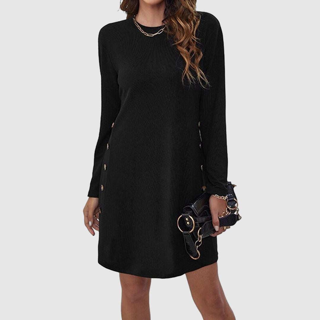 Abito Casual Elegante con Bottoni per Donne | Mini