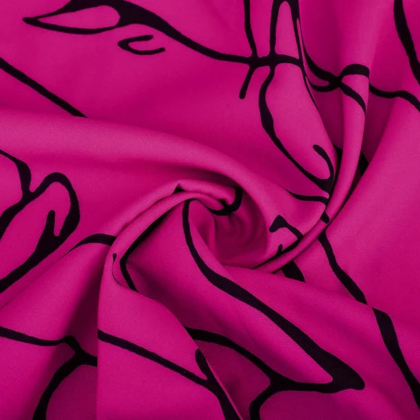Abito estivo elegante da donna con disegno a linee | Midi