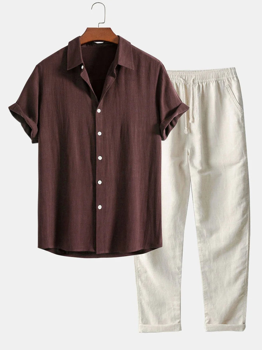 Set Casual Estivo Uomo | Maniche Corte, Pantaloni Arieggiati