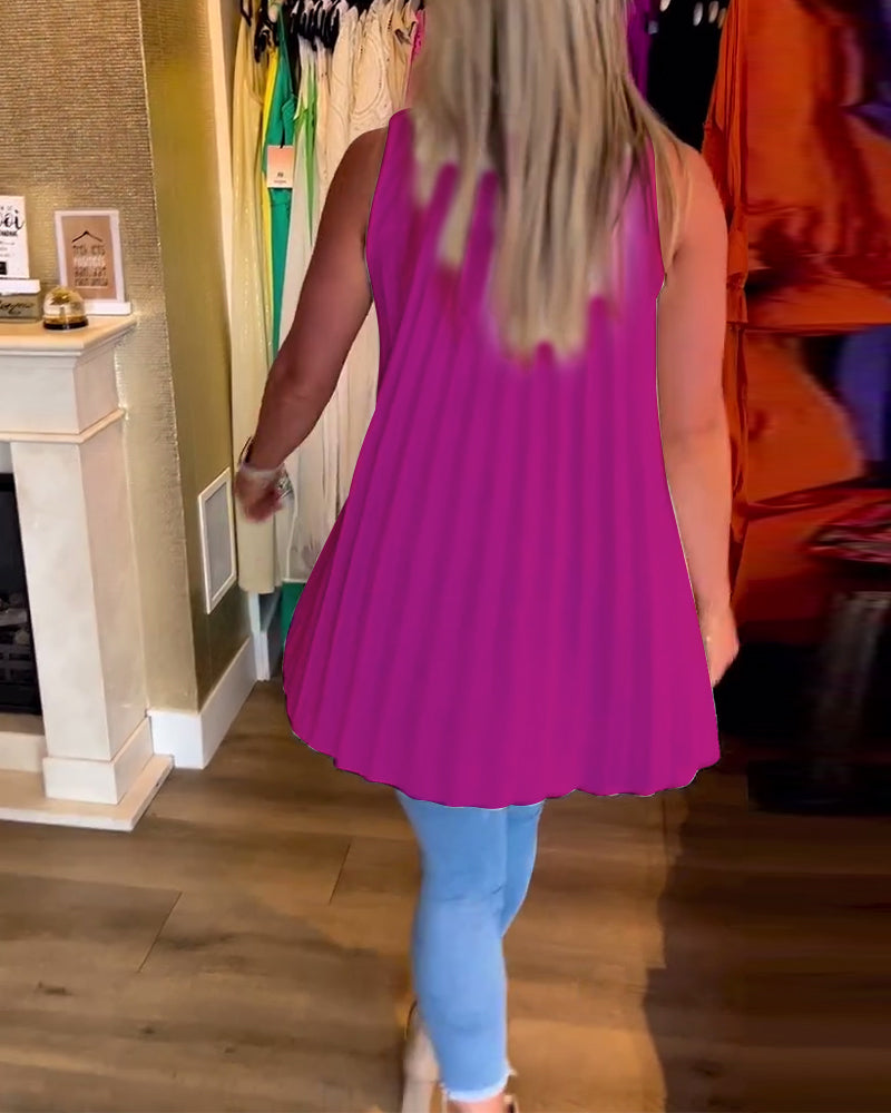 Camicetta estiva elegante da donna | top senza maniche lungo