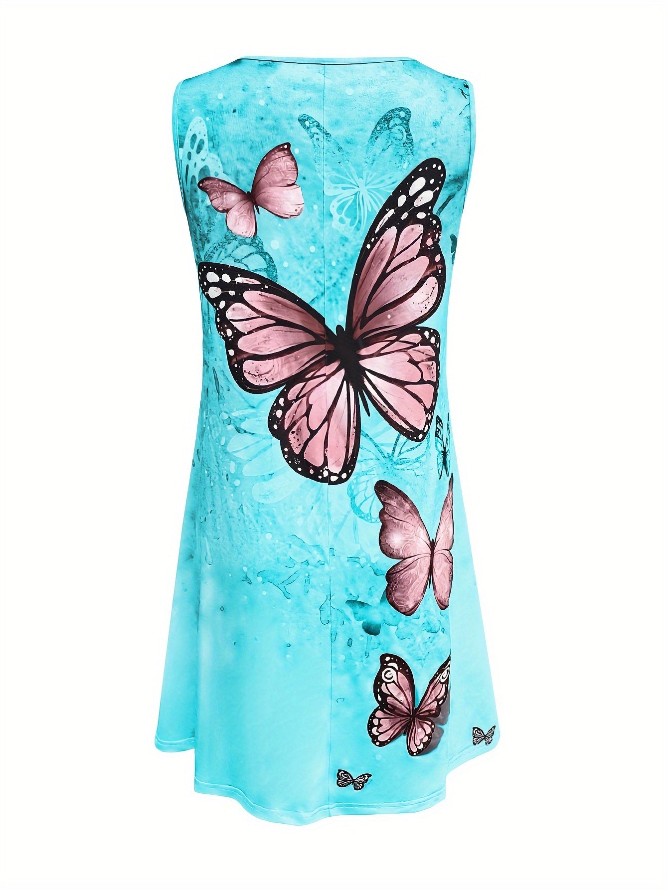 Dames Luchtige Vlinderprint Zomerjurk | Mini