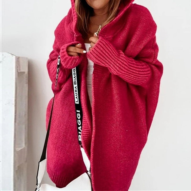 Dames Herfst Cardigan | Oversized, Met Capuchon