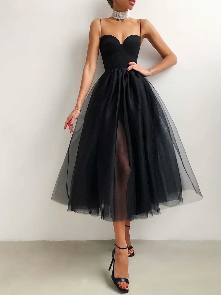 Dames Gala luchtige Cocktailjurk | Midi
