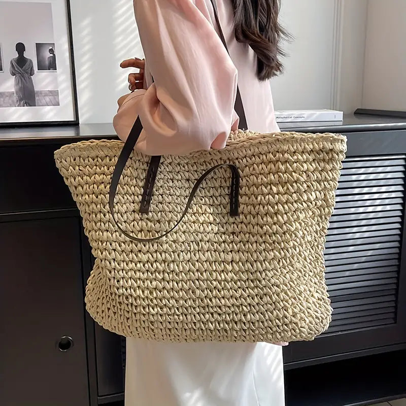 Dames Zomer Shopper | Gevlochten, Groot Formaat
