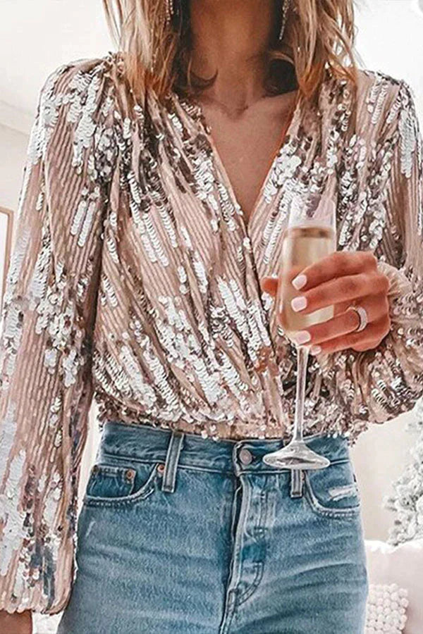 Blusa Pailletten da Donna | Festa Glitter