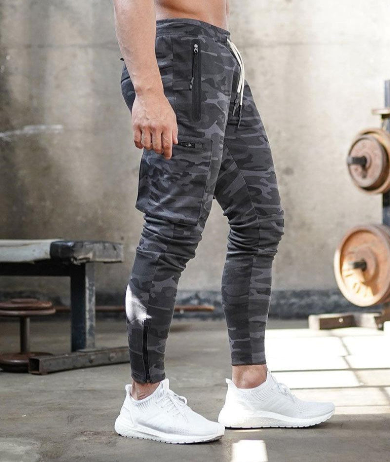Pantaloni da jogging cargo slim fit da uomo | Vita elastica con coulisse