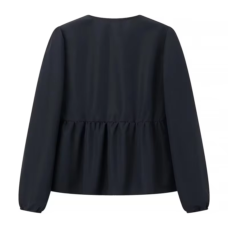 Dames Witte Blouse | Strik Lange Mouwen
