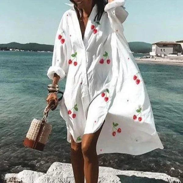 Dames Luchtige strandjurk met blouselook | Mini