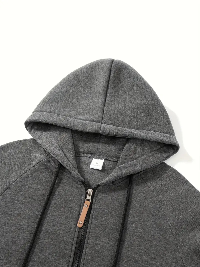 Tuta da allenamento comoda da uomo con cappuccio e chiusura lampo