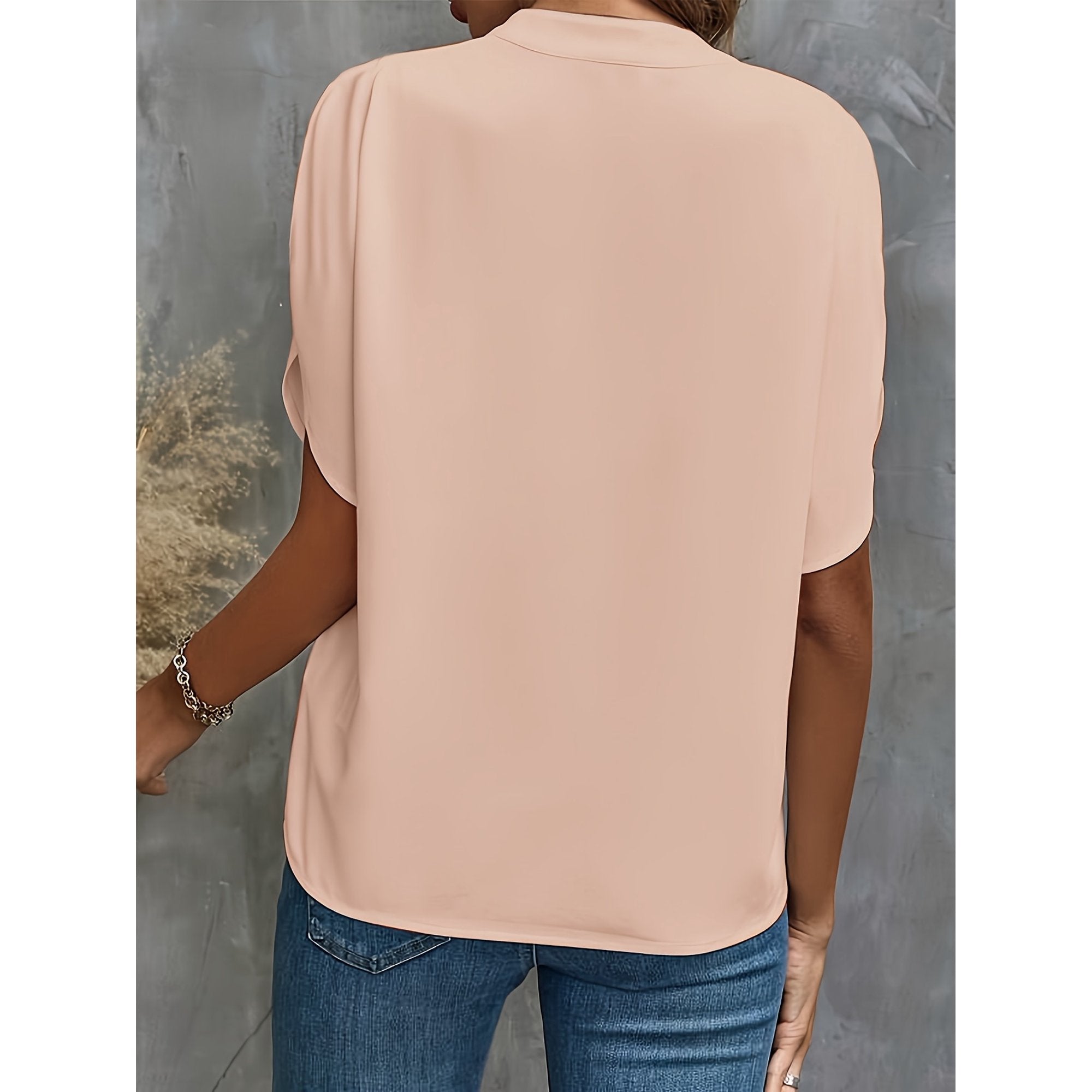 Camicetta Elegante Estiva da Donna | Collo Alto, Manica Corta