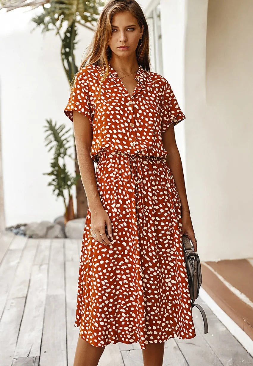 Sophie | Abito Estivo Elegante a Pois per Donne | Midi
