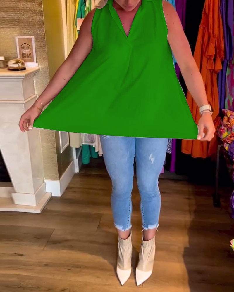 Camicetta estiva elegante da donna | top senza maniche lungo