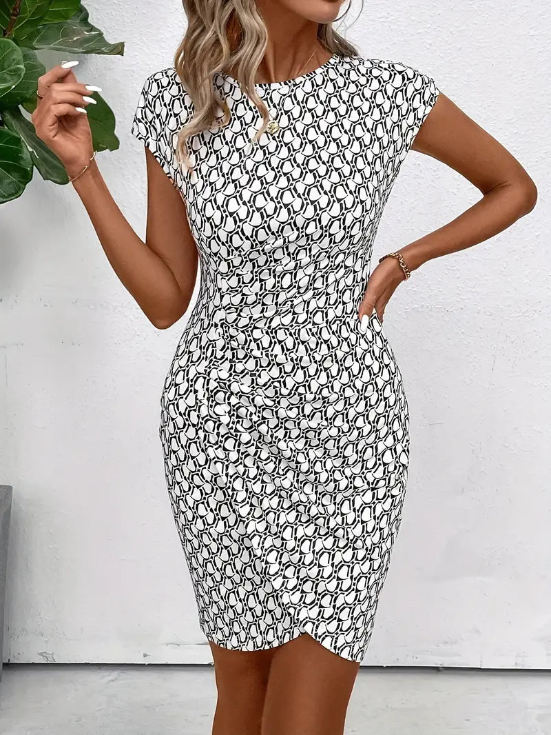 Dames Elegante Print Zomerjurk | Mini