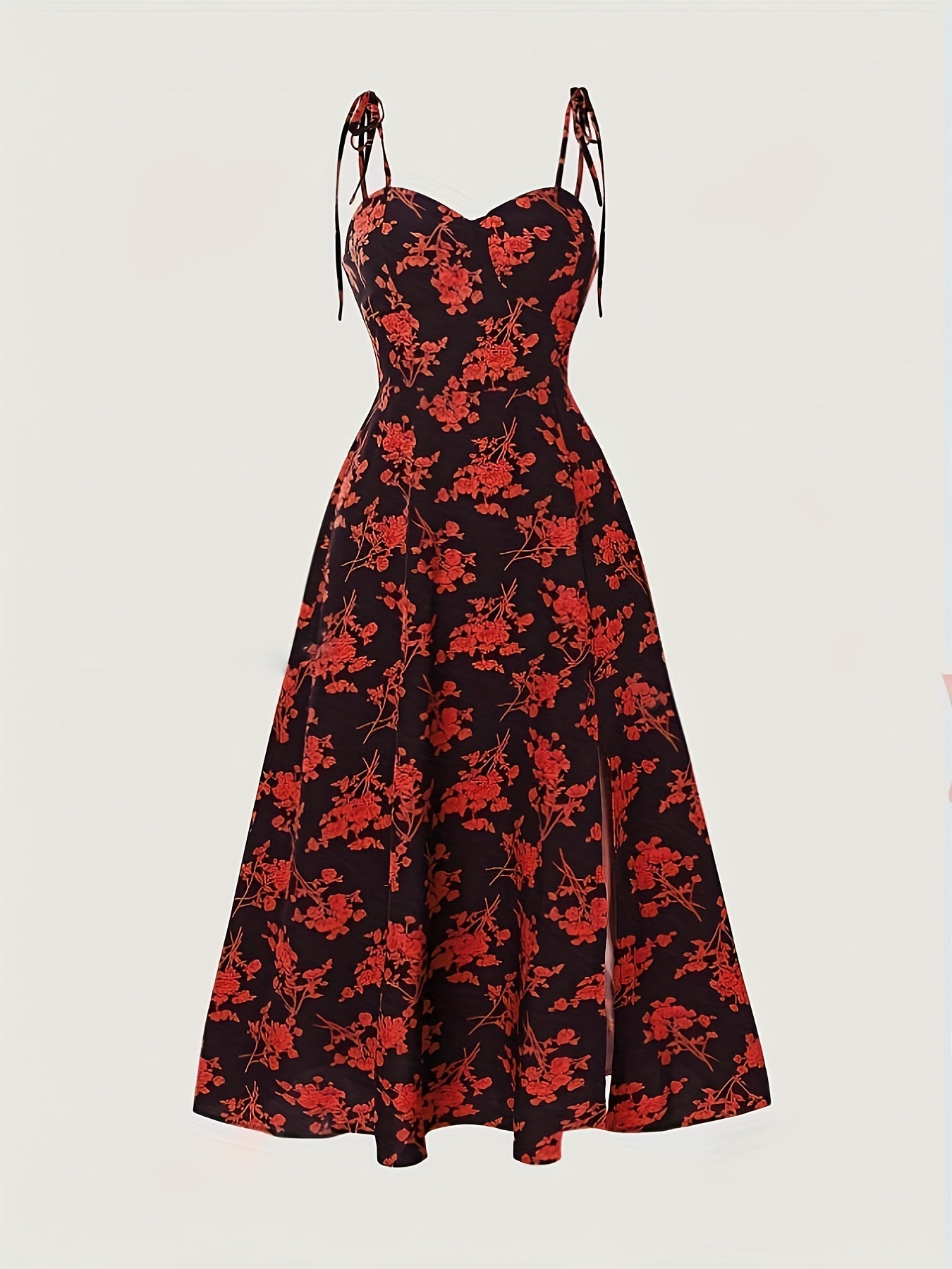 Dames Elegante zomerjurk met strikbandjes | Maxi