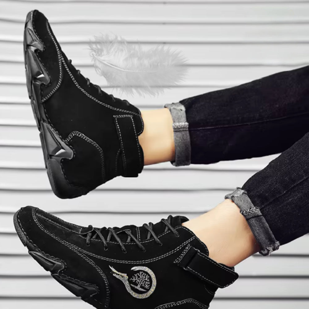 Heren Warme Winterschoenen – Gevoerd Veterlaarzen