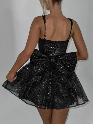 Dames Glitter Feestjurk | Mini